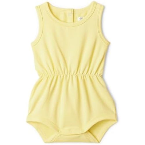 Amazon Essentials x Sofia Grainge Baby Girls' Lightweight French Terry Sleeveless Shorts Romper