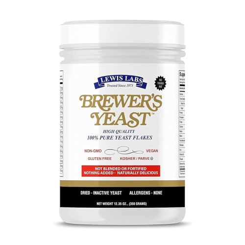 Brewers Yeast Flakes for Lactation Cookies, Breastfeeding Supplement to Boost Mother's Milk (1 Pack) - Non Fortified, Unsweetened - Kosher, Gluten Free, Non GMO, Vegan, Plant Based Protein Powder