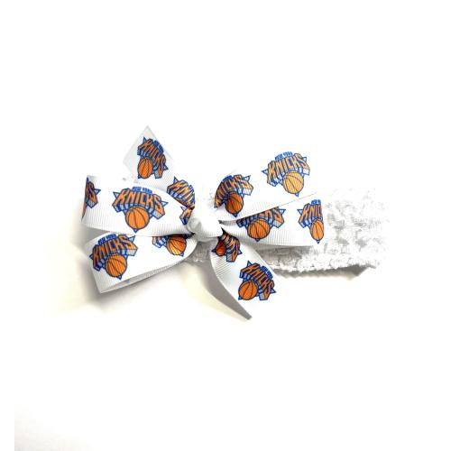 Girls New York Knicks Headband Newborn Knicks Basketball Hair Bow