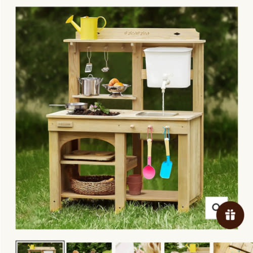 Mud Kitchen for Kids – Outdoor Wooden Play Kitchen by Tiny Land