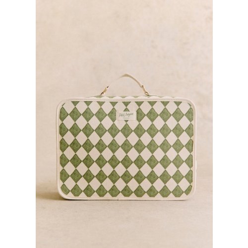Mini Case - Green checkerboard print