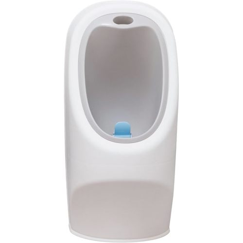 Nuby My Real Training Urinal - Freestanding - With Life-Like Flush Button and Sound - Potty Training for Boys - 18+ Months - White