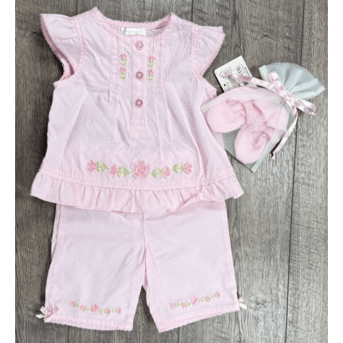 Baby Girl Clothes New Vintage First Moments 0-3 Month 3pc Pink Dressy Outfit