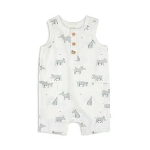 Boys' Rhino Print Sleeveless Romper - Baby