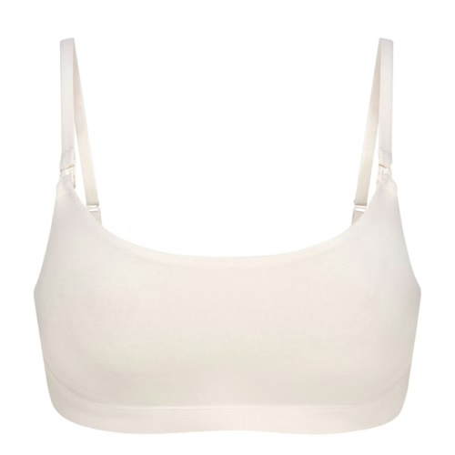 COTTON JERSEY MATERNITY NURSING SCOOP BRALETTE | MARBLE | SKIMS