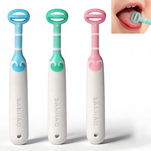 3 PCS Newborn Silicone Tongue Cleaner, Baby Oral Cleaning Set, Toddler Toothbrush for 0-6 Months and 6 to 18 Months, Tongue Brush + Teething Brush Value Set