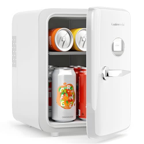 CUTIEWORLD Skincare Fridge - 4L Makeup Fridge for Refrigerating Makeup, Skincare and Food, Mini Fridge for Bedroom, Office and Car, Cooler and Warmer, Beverage Cooler, Pearly white