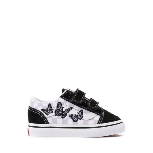Vans Old Skool V Butterflies Skate Shoe - Baby / Toddler - Black / Lilac Mist