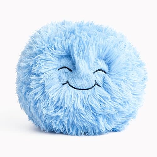 The Hug Ball - Blue (Sweet/Silly) - 3 lb Weighted Ball for Sensory Play Soft Plush with Fun Faces for Emotional Regulation, Social Emotional Learning, Relaxation, Comfort, Education Ages 2+