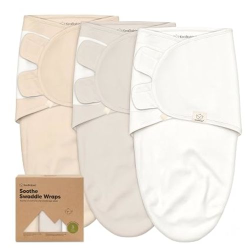 3-Pack Organic Baby Swaddle Sleep Sacks - Swaddles for Newborns, Infant 0-3 Months, Baby Girls, Boys, Soft & Snug Newborn Sleep Sack, Nursery Swaddling Blankets (Purest, OS)