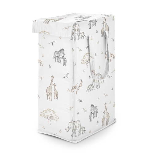 Sweet Jojo Designs Serengeti Animals Boy, Girl, Unisex/Gender Neutral Foldable Laundry Hamper with Handles