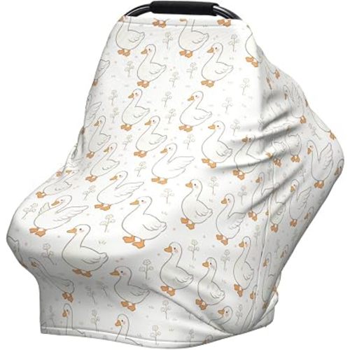 Goose Baby Stuff Car Seat Cover for Baby,Mom Nursing Breastfeeding Covers,Multi-Use Car Seat Canopy Carrier Cover,Stroller Cover Newborn Shower Gift for Boys Girls