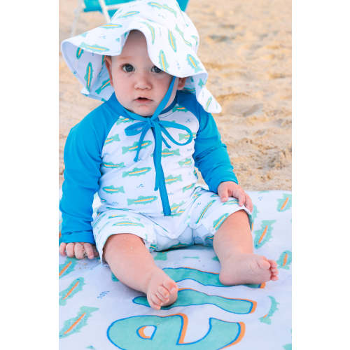 Long Sleeve Rash Guard Swim Romper Shortie | Tiny Trout