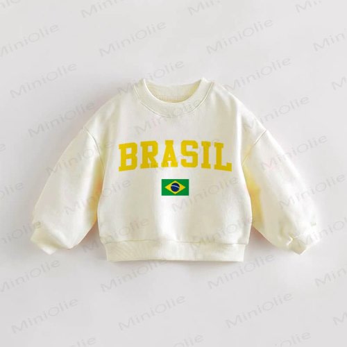 BRASIL Baby Toddle Brazilian Flag Sweatshirt