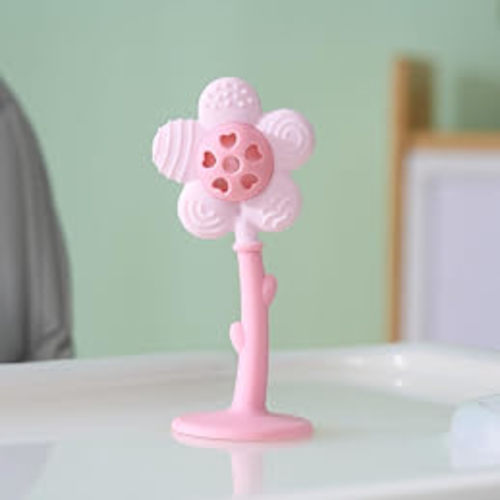 Amazon.com: Baby Teething Toys 3-6 Months, Teether and Sensory Rattle for Babies 0-6 Months, Food Grade Silicone Teethers 6-12 Months, Infant Teething Relief Chew Toys, Sunnyflower Teether Toy BPA Free - Pink