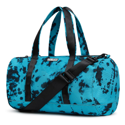 Customizable Blue Tie Dye Kids Duffle Bag – Personalized Travel & Sleepover Bag