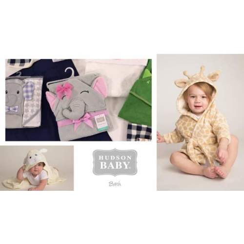 Hudson Baby Infant Girl Animal Hooded Towel 3pk and 15 Washcloths, Unicorn, One Size