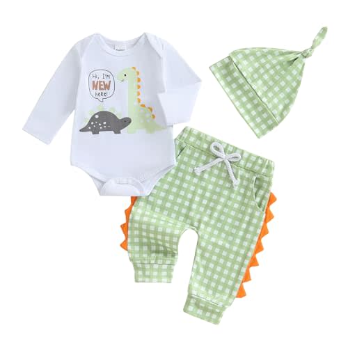 Newborn Infant Baby Boy Outfit Romper Bodysuit Dinosaur Baby Boy Clothes 0 3.6 9 Months Gift Sets