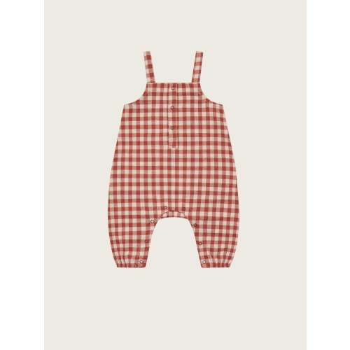 Paprika Gingham Salopette ~ Organic Zoo