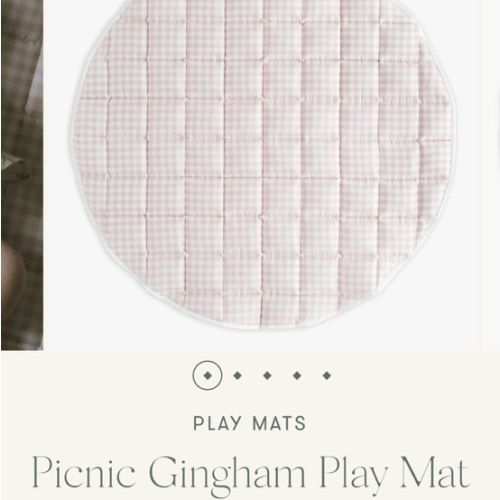 Picnic Gingham Play Mat - Pink