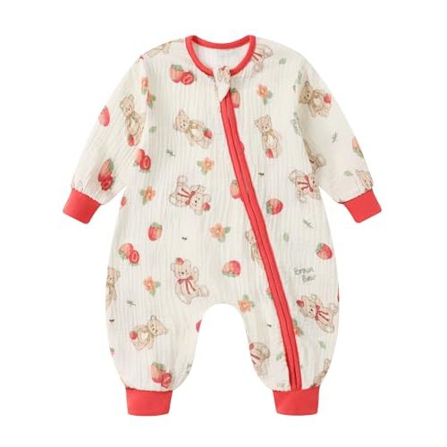 CARETOO Baby Sleep Sack with Legs Infant Sleepsuit Newborn Long Sleeve Wearable Blanket for Boys Girls 0-18 Months