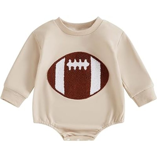 VISGOGO Newborn Infant Baby Boy Girls Oversized Romper Little Dude Sweater Onesie Coming Home Outfit Neutral Clothes
