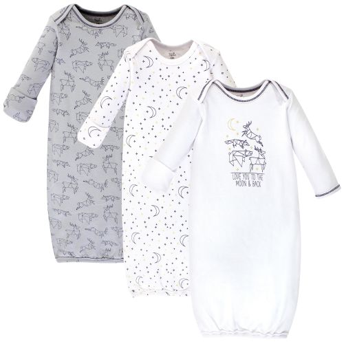 Touched by Nature Unisex Baby Organic Cotton Gowns, Constellation, Preemie/Newborn - Constellation