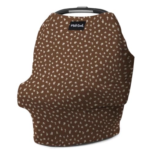 Milk Snob Original 5-in-1 Baby Nursing & Carseat Cover (Brown Sugar Bloom) | Nursing Cover for Breastfeeding - Baby Car Seat Canopy & Stroller - Essential All-in-One Design - Gift for Mom, Baby