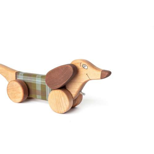 Wooden Pull Toy Dog, Walk-A-Long Puppy for Girls and Boys, Wooden Dachshund Lover Gift