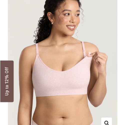 Ribbed Cotton Nursing Bralette