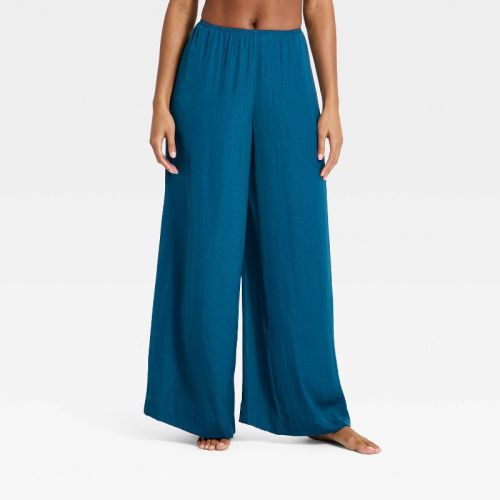 Women's Luxury Collection Satin Pajama Pants - Auden™ Dark Blue XXL