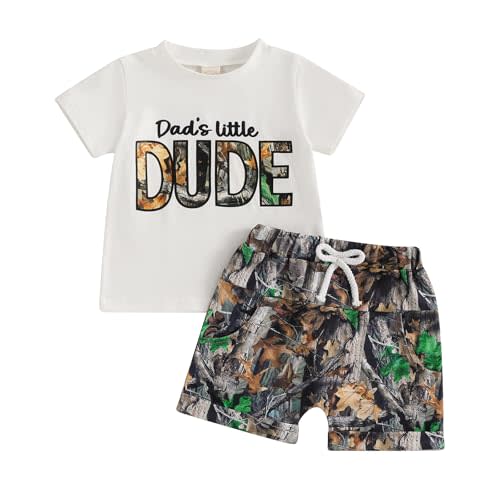 Tempura Baby Toddler Boy 2 Piece Animals Print Outfit Short Sleeve T-shirts Top Elastic Waist Shorts Summer Outfit