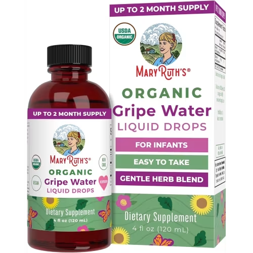 MaryRuth Organics USDA Organic Herbal Gripe Drops with Ginger, Fennel, Dill, Vegan, 4 oz