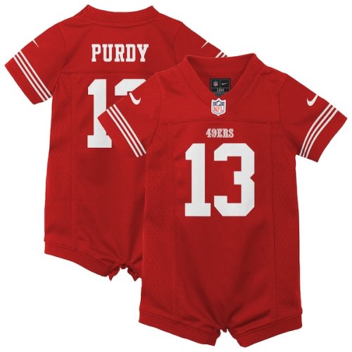 Newborn San Francisco 49ers Brock Purdy Nike Scarlet Romper Game Jersey