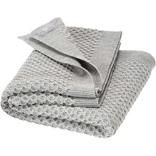 Disana Honeycomb Knitted Blanket 100% Organic (Grey)