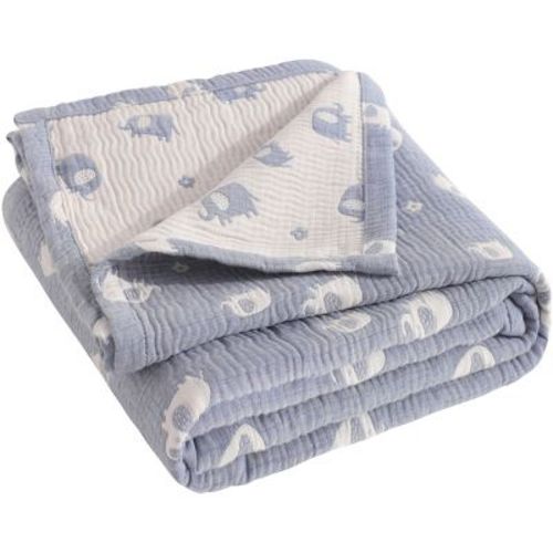 3 Layer Muslin Cotton Toddler Blanket, Super Soft and Warm Crib Blanket - NTBAY