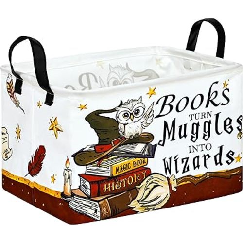 Kids Reading Book Storage Basket Book Organizer for Nursery Classroom Gifts Toys Storage Bin/Dorm/Kitchen/Pet/Office/Closet/Shelf/Room Decor Storage