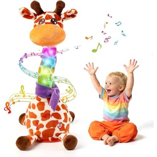 Talking Dancing Giraffe Baby Toy Sing Repeat Toy for Toddlers 1-3