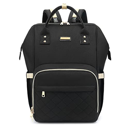 GAIVP Diaper Bag Backpack, Diaper Bags for Baby Girls Boys, Baby Bags for Moms Dads, Nappy Changing Bag with Insulated Pockets,Multi-functional Waterproof Backpack with Stroller straps-Black