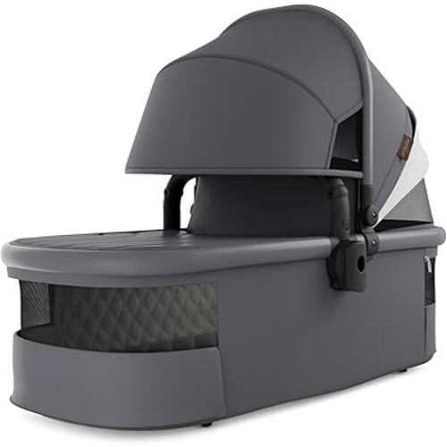 mompush Stroller Bassinet - Compatible with Ultimate 2, Ultimate 3 Strollers, Carrycot Attachment, Suitable from Birth Up to 20 lbs, Ventilation Panels, Extra-Large Extendable Sun Canopy & Spacious