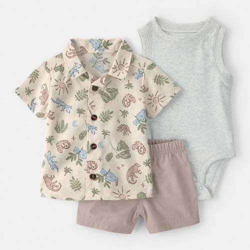 Boys Boys Carter's 3-Piece Desert Short-Sleeve Top & Short Set