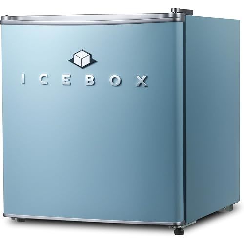 ICEBOX 1.7 Cu. Ft. Compact Refrigerator, ENERGY STAR Certified Small Refrigerator, Single Door Mini Fridge with Chiller Compartment, R600a Refrigerant, IBCR17SLT, Slate Blue