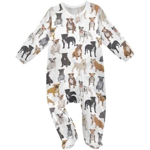 Yellow Rubber Ducks Blue Baby One-Piece Footies Long Sleeve Rompers Pajamas Zip Front Pjs for Boys Girls kids