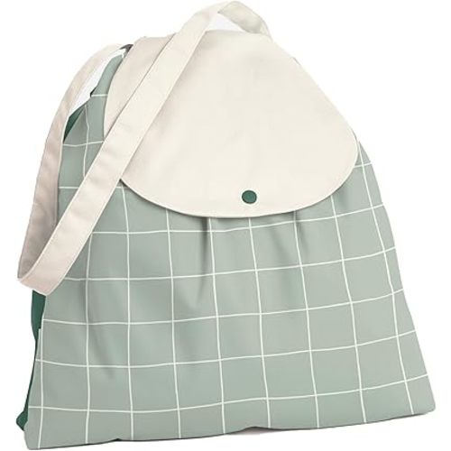 Esembly Day Bag – Reusable Wet and Dry Bag Made From Recycled Fabric With Dual Waterproof Compartments for Cloth Diapers, Swimsuits, Toiletries, and Snacks - Lattice