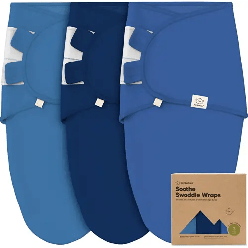 3-Pack Organic Baby Swaddle Sleep Sacks - Swaddles for Newborns, Infant 0-3 Months, Baby Girls, Boys, Soft & Snug Newborn Sleep Sack, Nursery Swaddling Blankets (Frost)