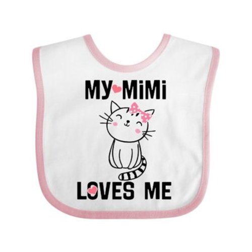 Inktastic Mimi Loves Me Grandchild Girls Girls Baby Bib
