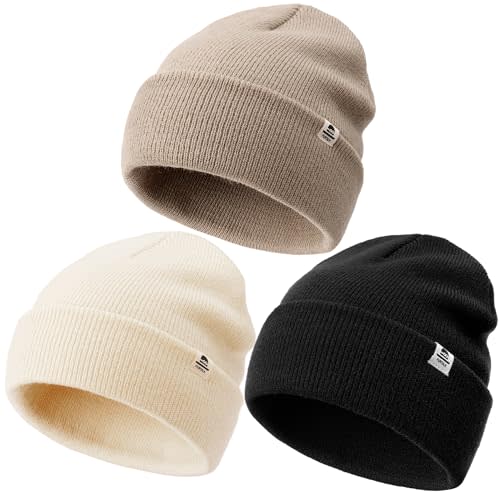 FURTALK Baby Beanie Knit Winter Hats 3 Pack for Infant Toddler Kids Skull Caps