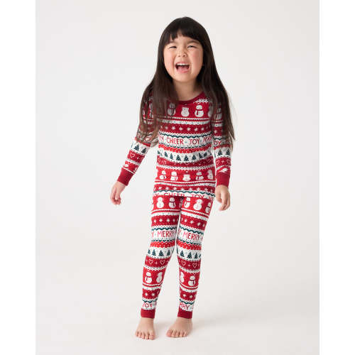 Festive Fair Isle Two-Piece Pajama Set