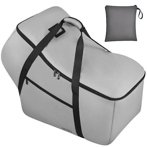 SCTEL Car Seat Travel Bag Fit All Nuna Pipa Car Seat and Base, Doona Infant Car Seat Stroller, Padded Car Seat Bags for Air Travel, Airplane Carrier Bag with Side Pocket, Protective Feet, Storage Bag