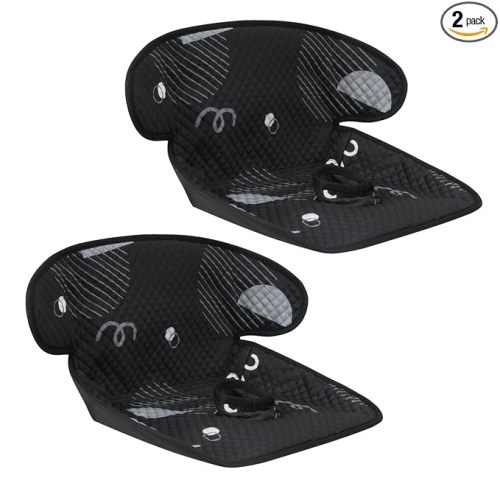 INFANZIA Dry Seat, Car Seat Protector Waterproof Carseat Liner Potty Training Toddlers, Baby and Infants, Piddle Pad for Carseats Strollers (Geometric Black, 2 Packs